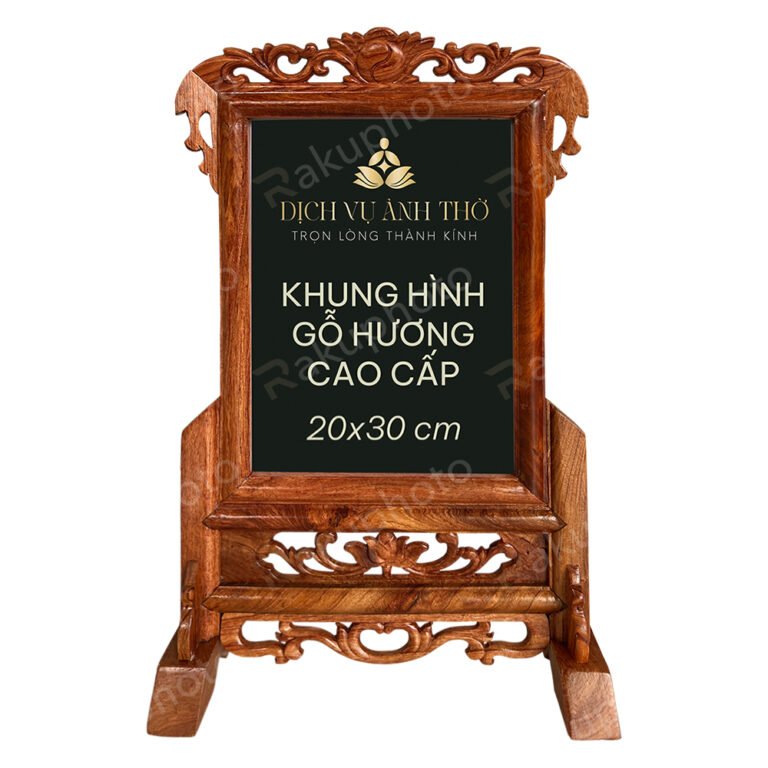 Khung ảnh thờ gỗ hương 20x30
