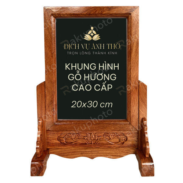 Khung hình gỗ hương cao cấp 20x30 - Khung ảnh thờ gỗ tự nhiên 003