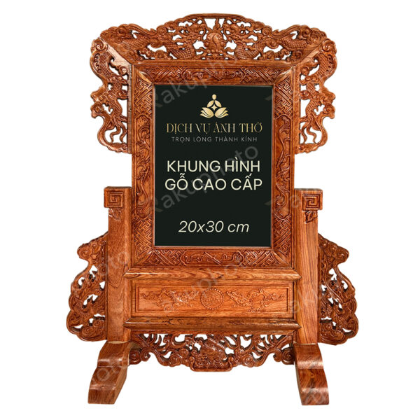 Khung hình gỗ hương cao cấp 20x30 - Khung ảnh thờ gỗ tự nhiên 004