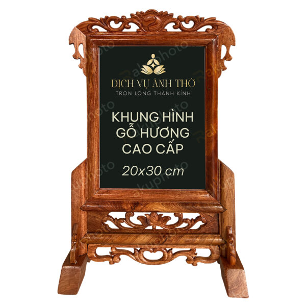 Khung hình gỗ hương cao cấp 20x30 - Khung ảnh thờ gỗ tự nhiên 001