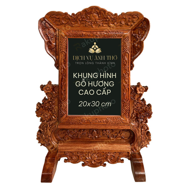 Khung hình gỗ hương cao cấp 20x30 - Khung ảnh thờ gỗ tự nhiên 004